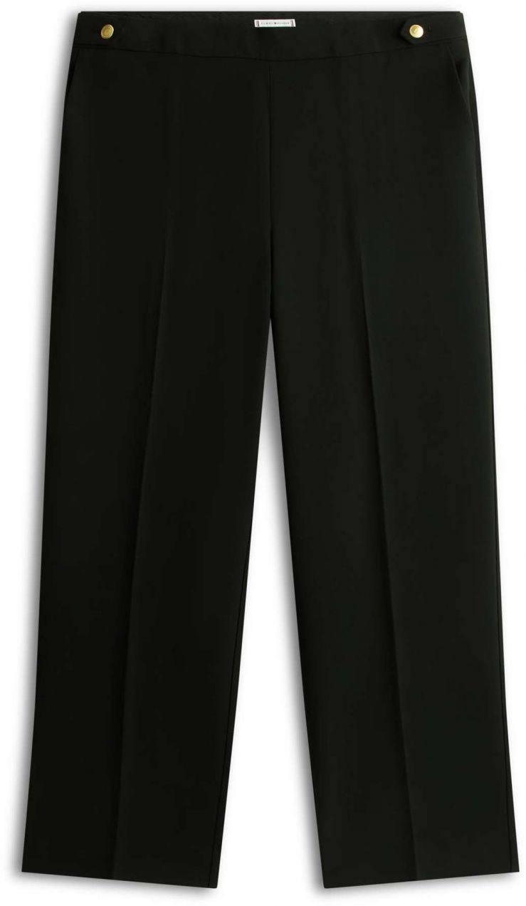 Tommy Hilfiger Curve Nohavice s pukmi  čierna