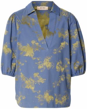 MOS MOSH Blúzka 'MMAlina Kleo'  zafírová / zlatá