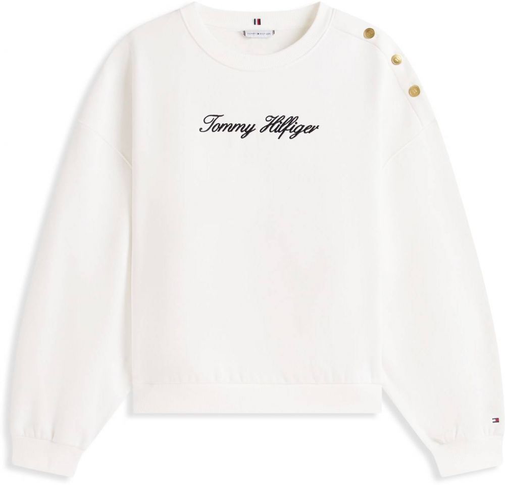 Tommy Hilfiger Curve Mikina  čierna / biela