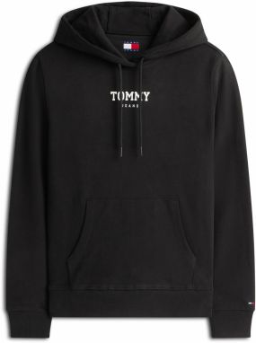 Tommy Jeans Mikina 'ESS'  čierna / biela