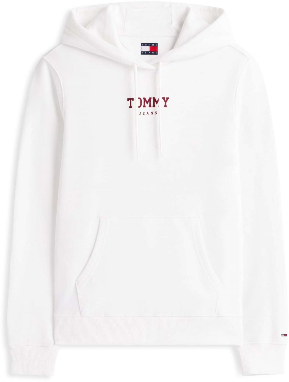 Tommy Jeans Mikina 'ESS'  červená / biela