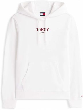 Tommy Jeans Mikina 'ESS'  červená / biela