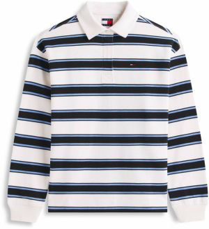 Tommy Jeans Mikina  námornícka modrá / svetlomodrá / biela