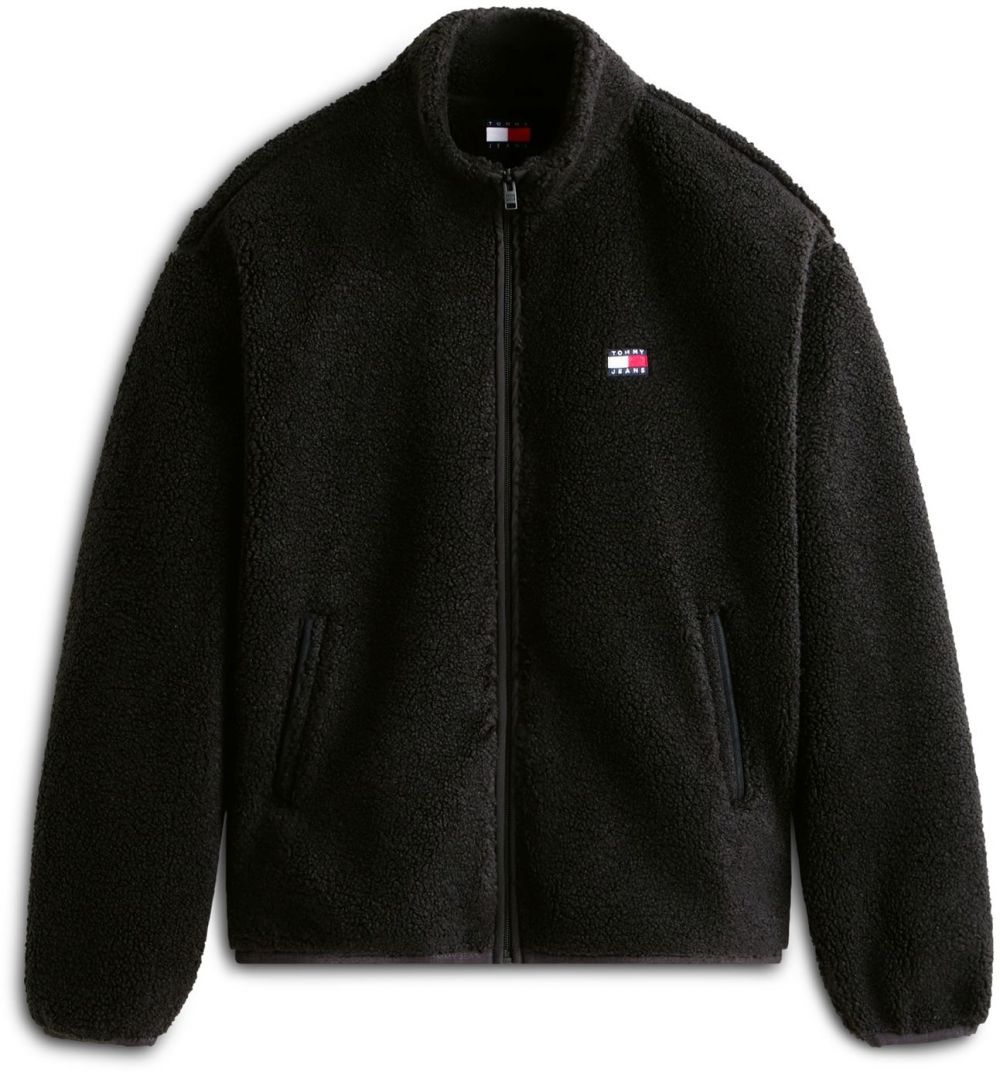 Tommy Jeans Tepláková bunda  čierna