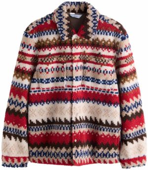 Next Flisová bunda  béžová / červená / čierna / prírodná biela