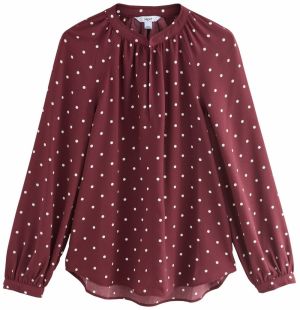 Next Blúzka  burgundská / biela