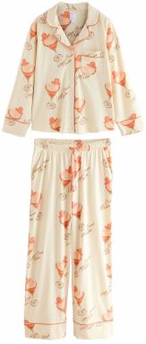 Next Pyžamo  nebielená / tmavooranžová