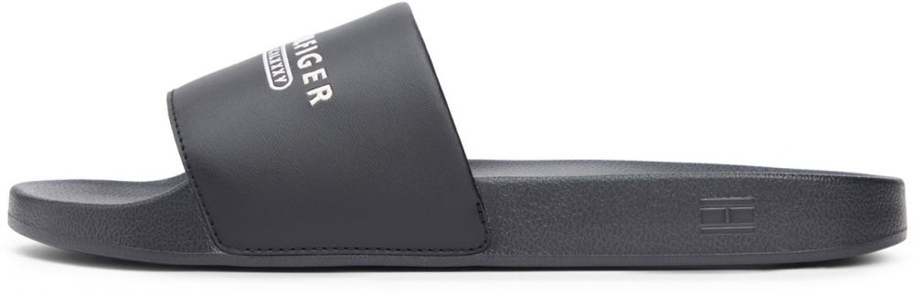 TOMMY HILFIGER Šľapky  čierna / biela