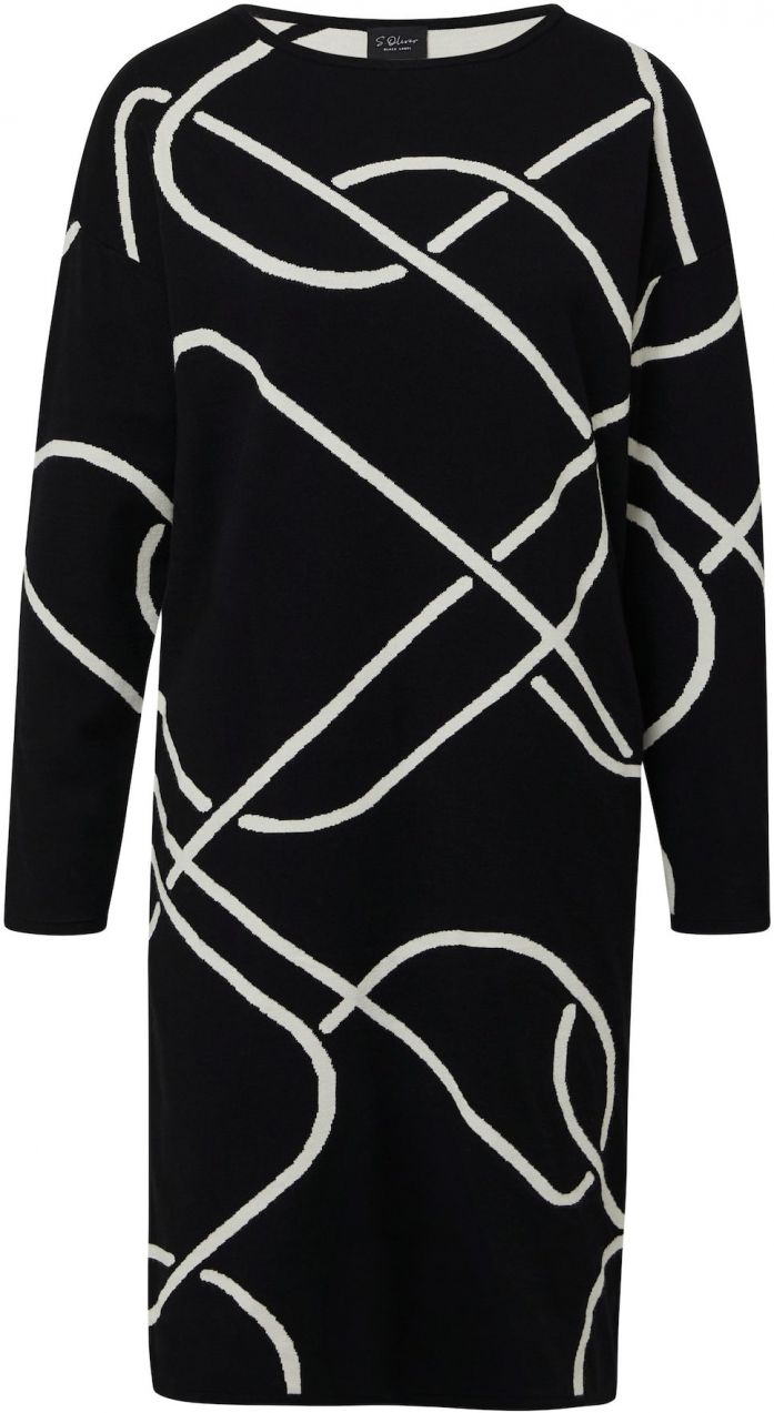 s.Oliver Šaty  čierna / biela