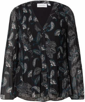 COMMA Blúzka  modrá / čierna / biela