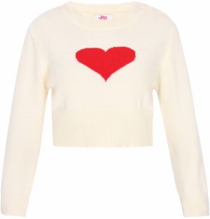 MYMO Sveter  červená / šedobiela