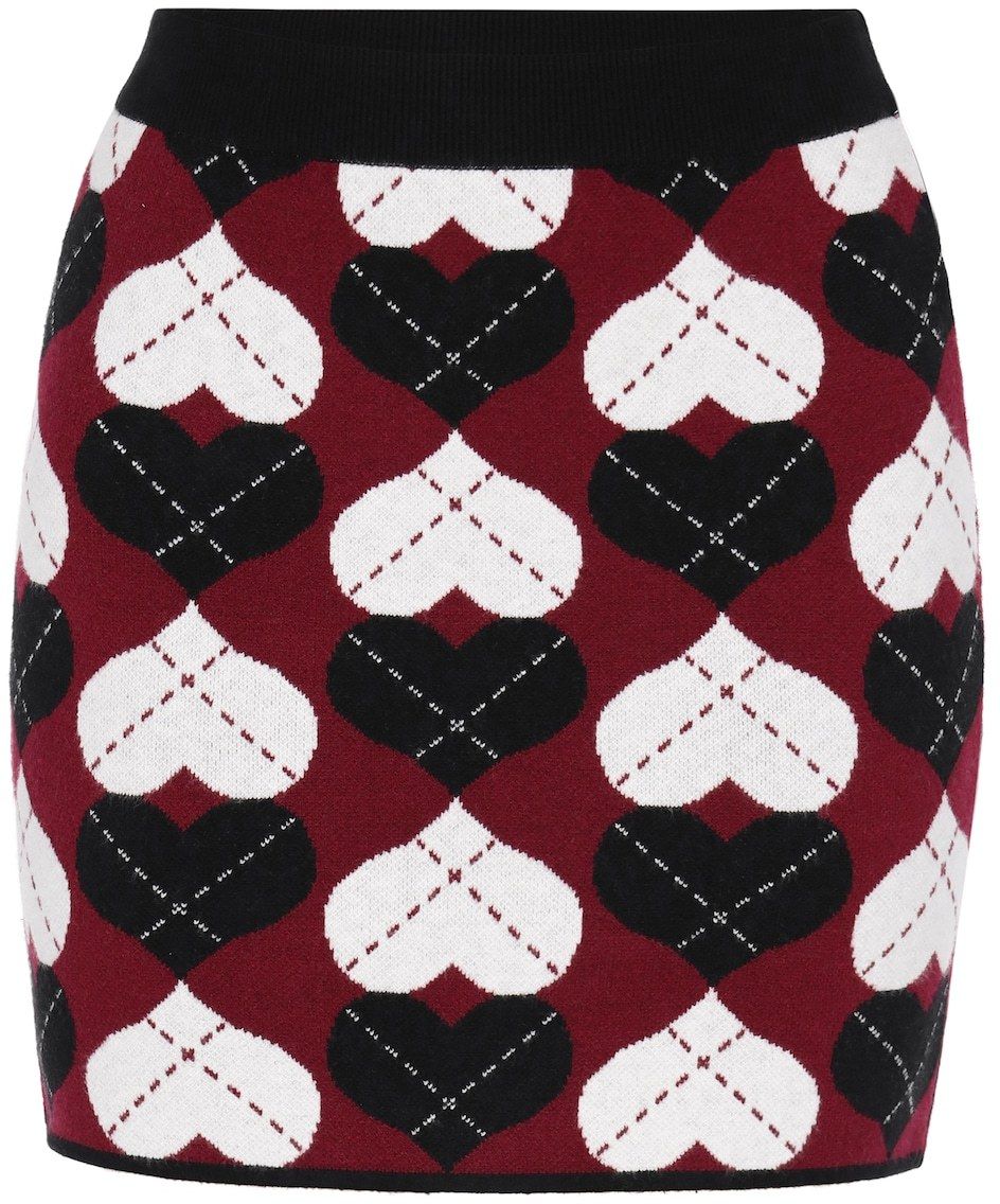 myMo ROCKS Sukňa  burgundská / čierna / biela