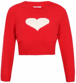 MYMO Sveter  červená / biela