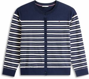 Tommy Hilfiger Curve Kardigán  námornícka modrá / biela