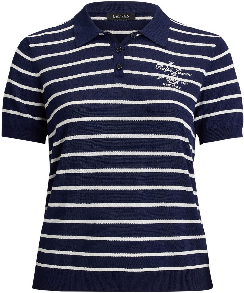 Lauren Ralph Lauren Plus Sveter 'Natrissa'  námornícka modrá / biela