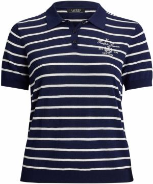 Lauren Ralph Lauren Plus Sveter 'Natrissa'  námornícka modrá / biela