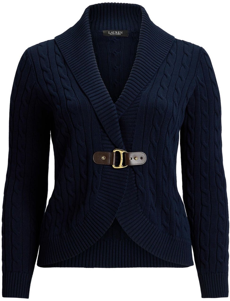 Lauren Ralph Lauren Plus Kardigán 'TAYSIR'  tmavomodrá / čokoládová