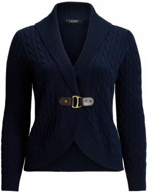 Lauren Ralph Lauren Plus Kardigán 'TAYSIR'  tmavomodrá / čokoládová