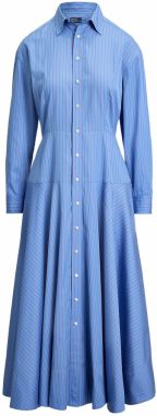 Polo Ralph Lauren Košeľové šaty  nebesky modrá / čerešňová