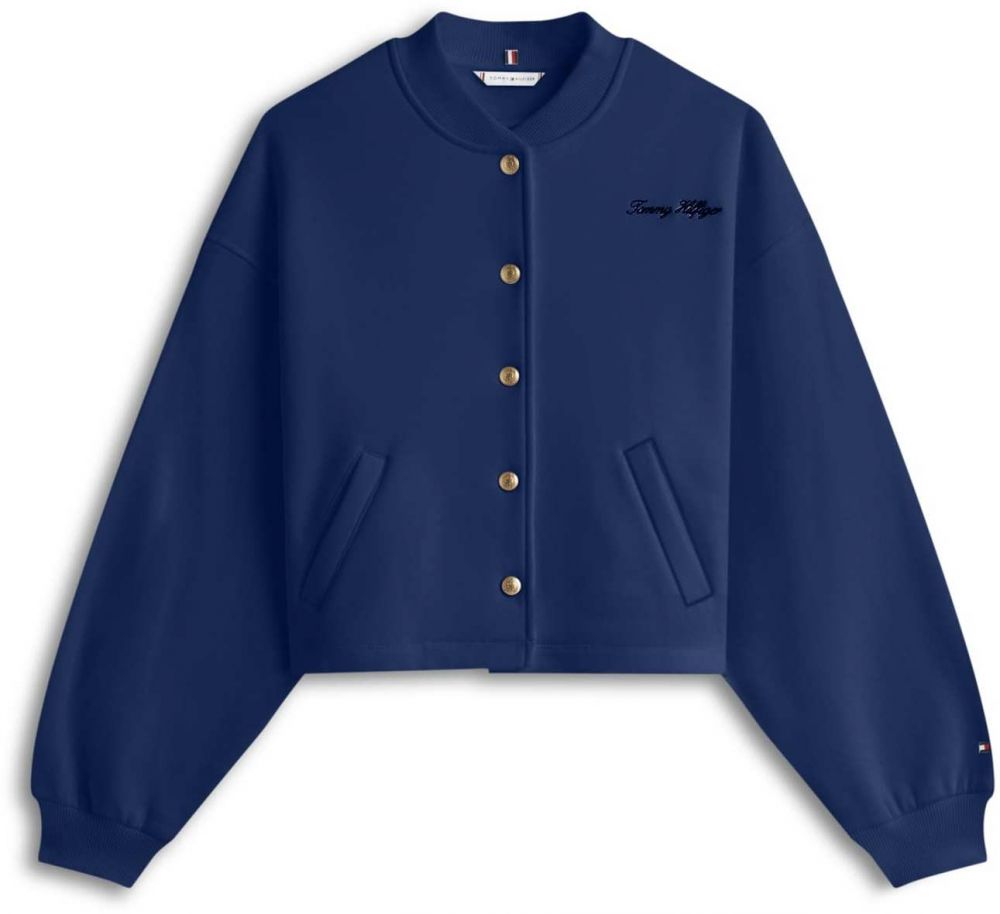 TOMMY HILFIGER Tepláková bunda  námornícka modrá