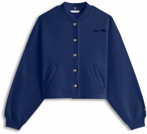 TOMMY HILFIGER Tepláková bunda  námornícka modrá