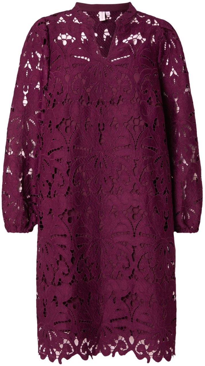 ONLY Carmakoma Kokteilové šaty  vínovo červená