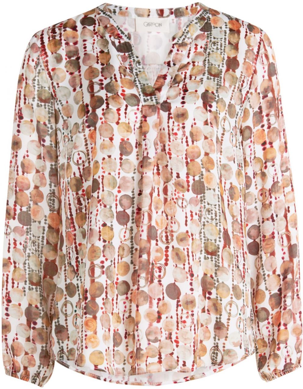 Cartoon Blúzka  nebielená / piesková / hnedá / tmavočervená