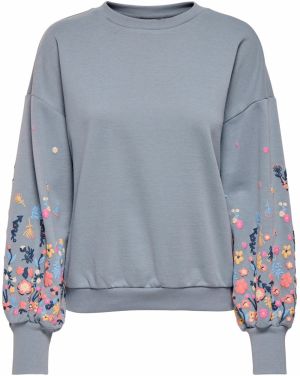 ONLY Mikina 'ONLBrooke'  modrosivá / svetlomodrá / žltá / oranžová