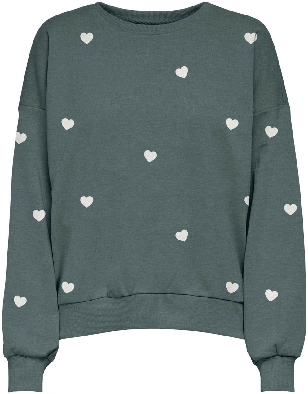 ONLY Mikina 'ONLBROOKE'  jedľová / biela