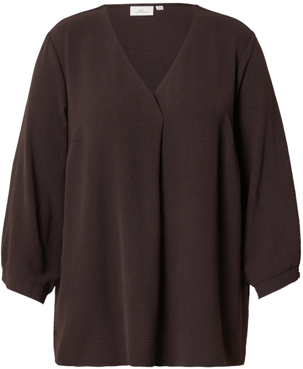 ONLY Carmakoma Blúzka 'CARMETTA'  tmavohnedá