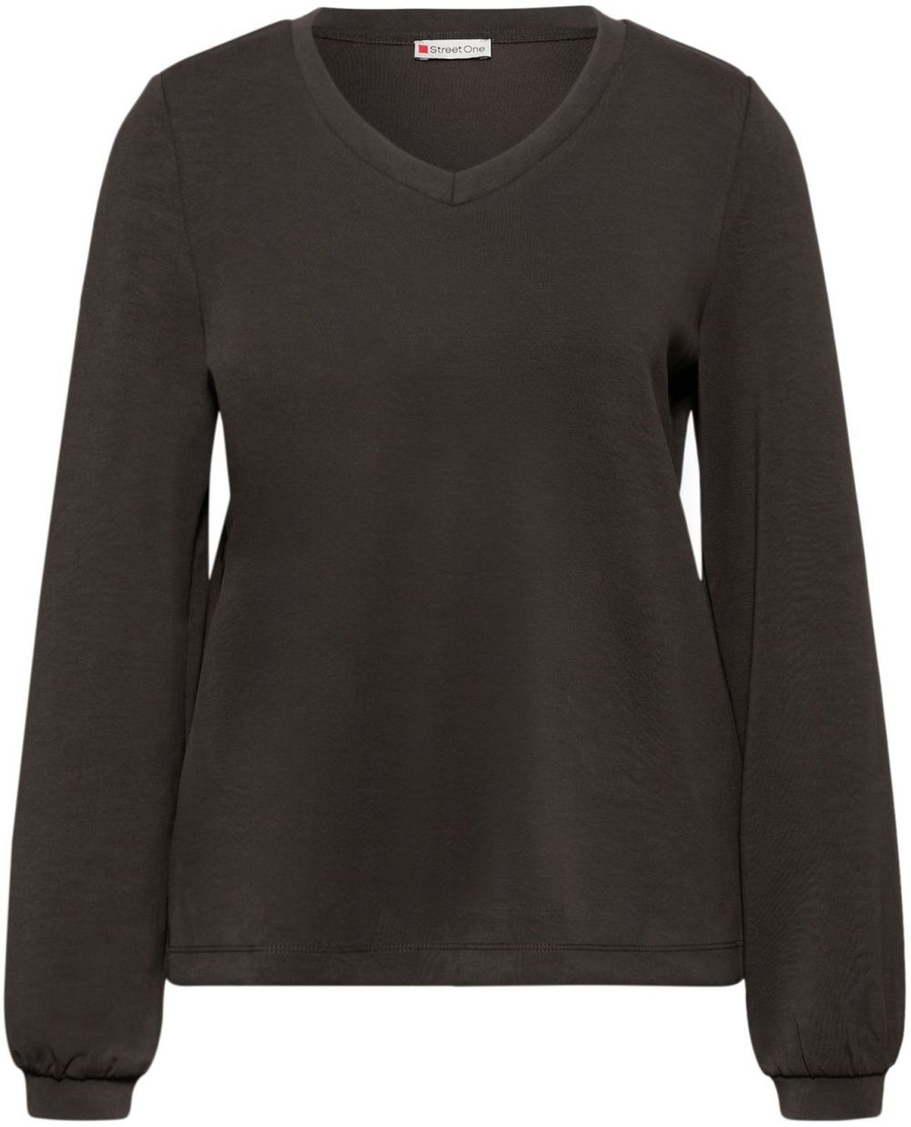 STREET ONE Mikina  tmavohnedá
