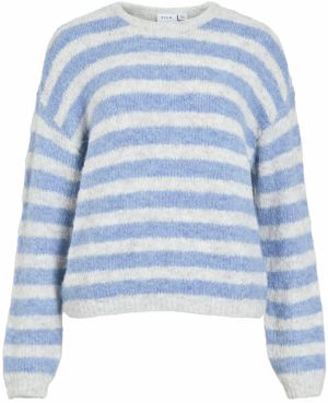 VILA Sveter 'VIMarley'  modrá / svetlosivá