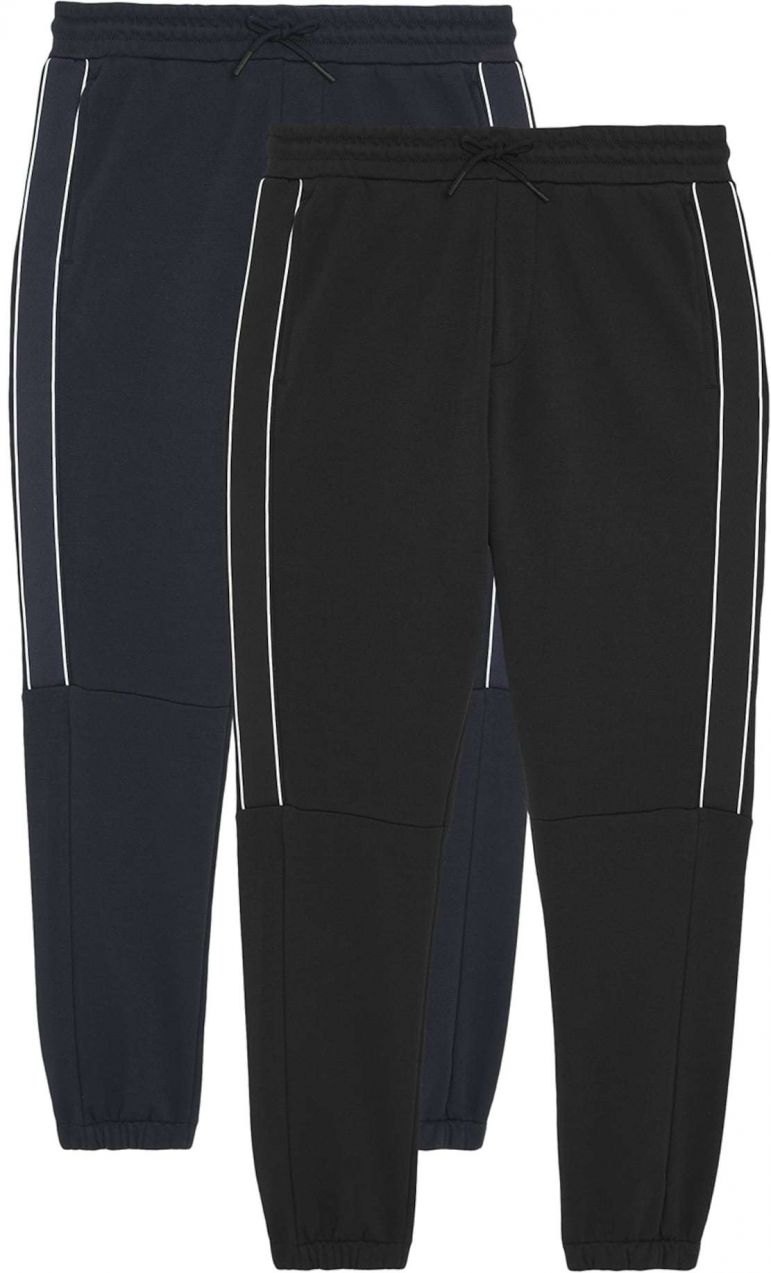 Lyle & Scott Nohavice 'Tape Trackies'  námornícka modrá / čierna / biela