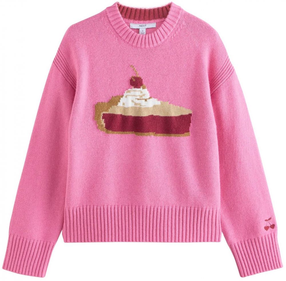 Next Sveter  svetloružová / tmavočervená