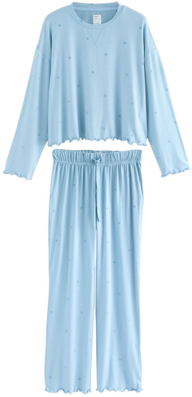 Next Pyžamo  dymovo modrá / svetlomodrá