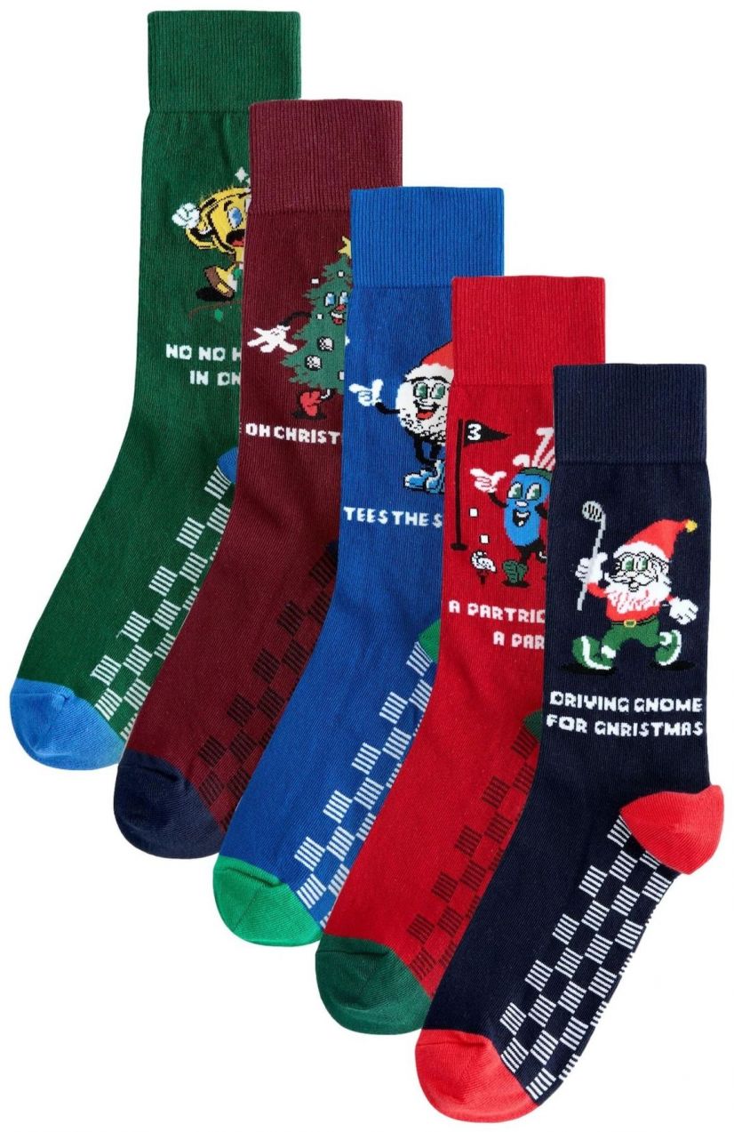 Next Ponožky  modrá / tmavozelená / červená / bordová