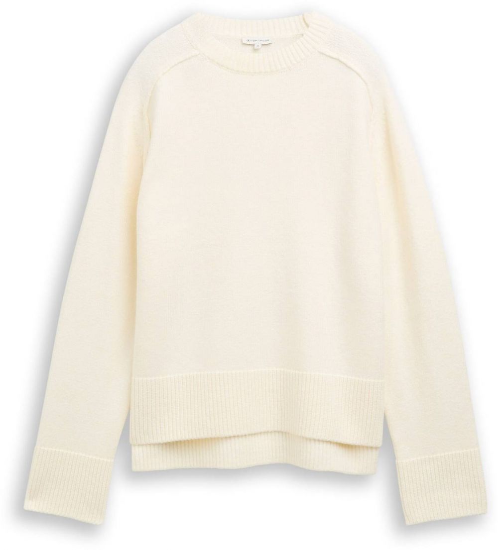 TOM TAILOR Sveter  biela ako vlna