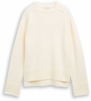 TOM TAILOR Sveter  biela ako vlna