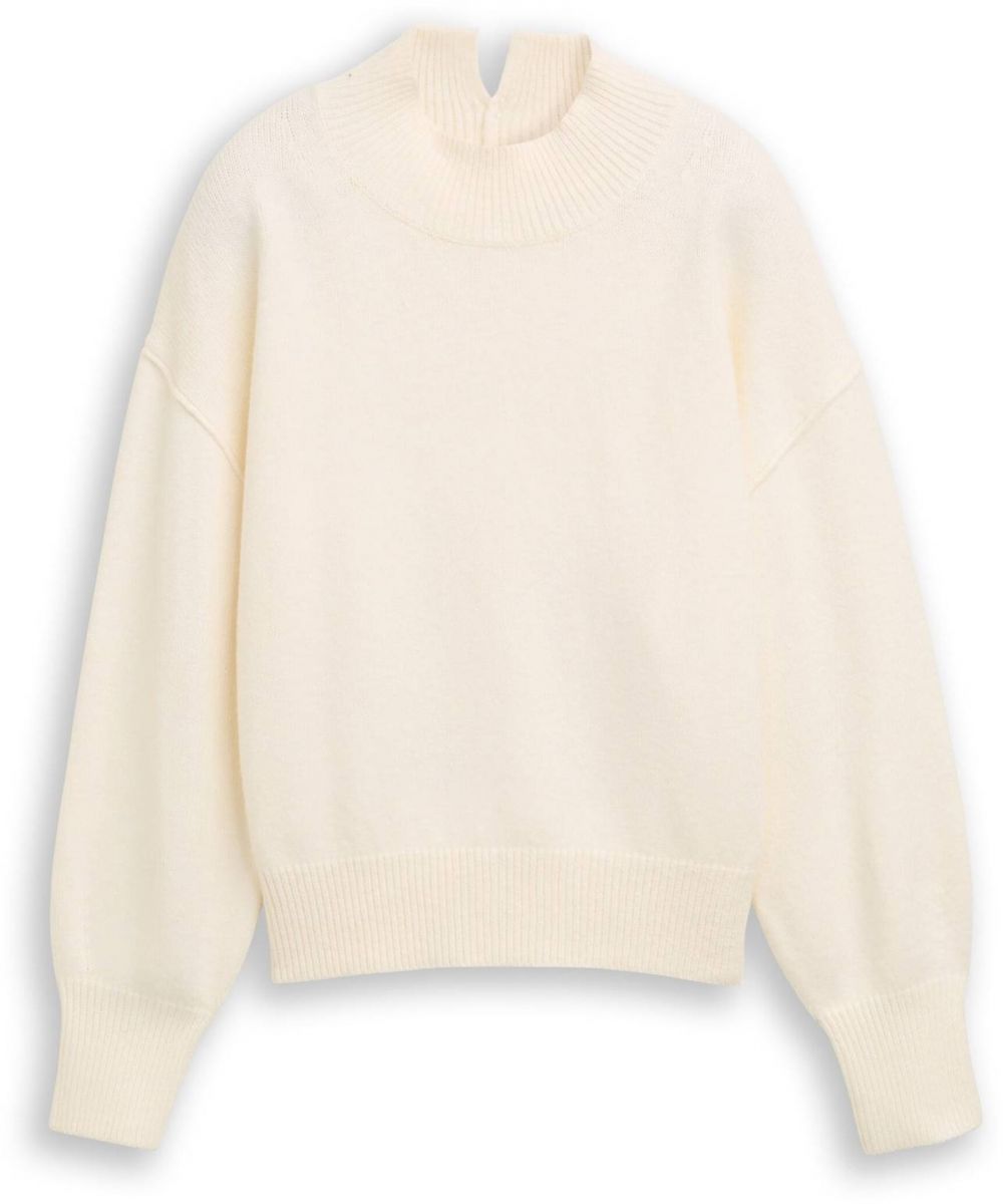 TOM TAILOR Sveter  biela ako vlna