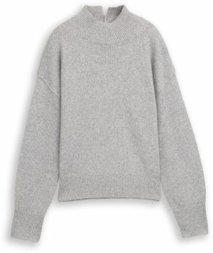 TOM TAILOR Sveter  sivá melírovaná