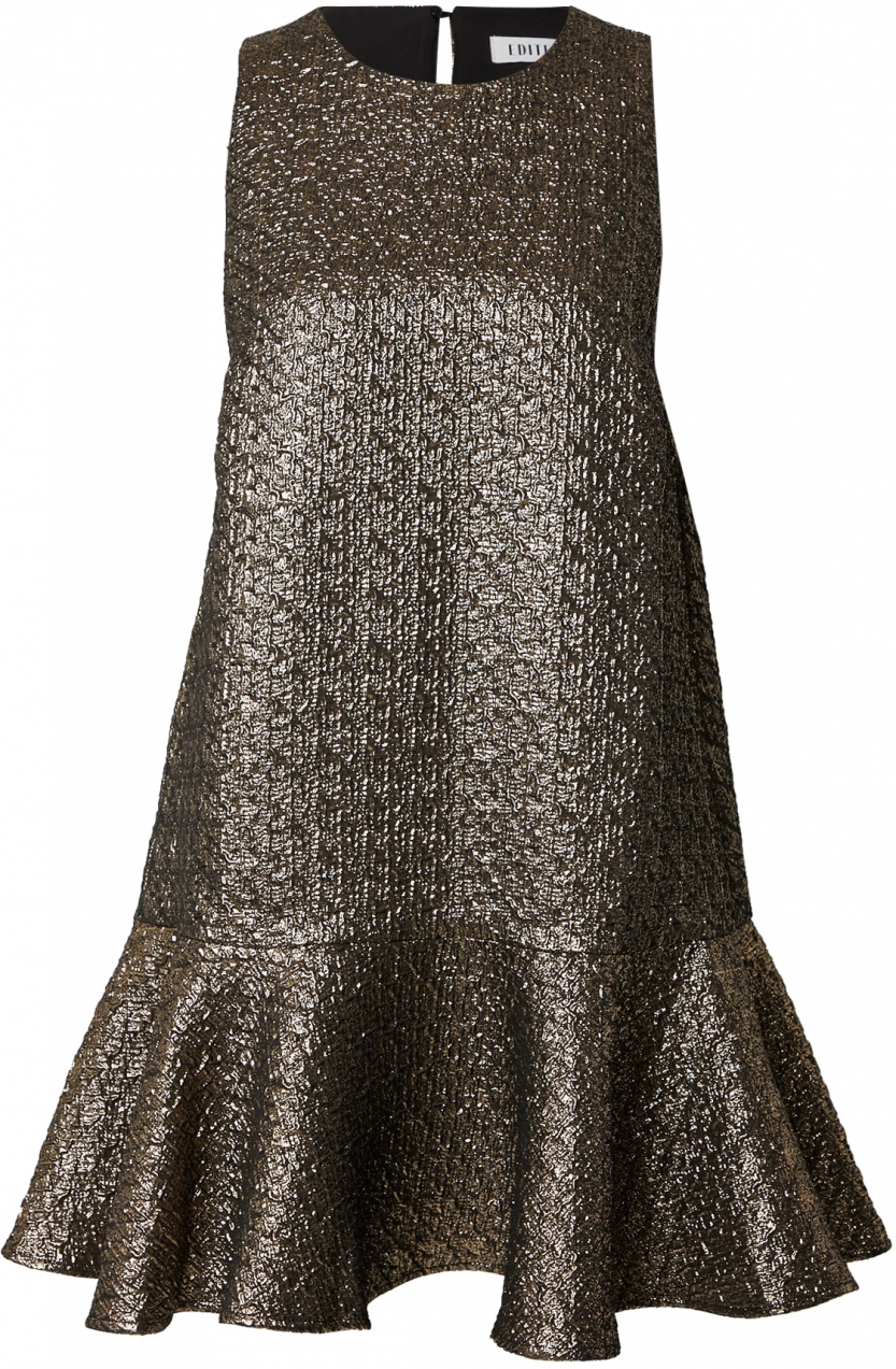 EDITED Kokteilové šaty 'Zainab'  hnedá / zlatá