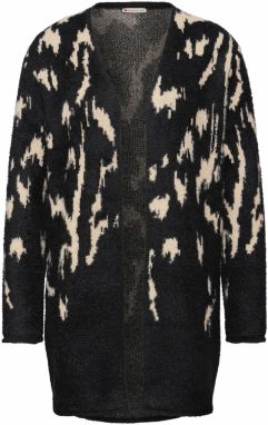STREET ONE Kardigán  béžová / čierna melírovaná