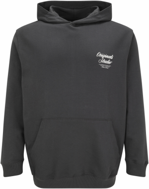 Jack & Jones Plus Mikina 'JORNORREBRO'  čadičová / biela