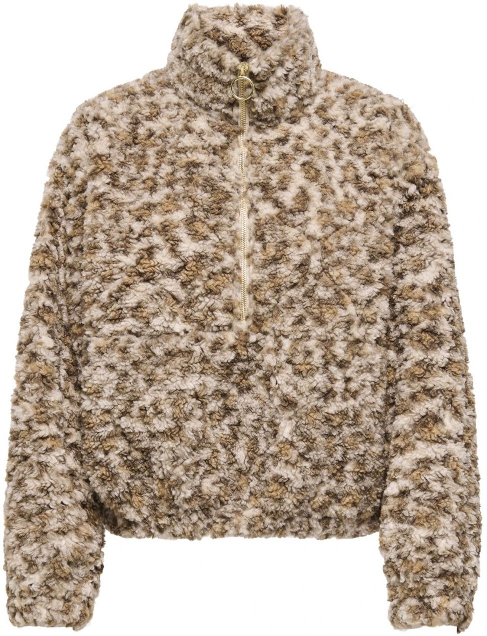 Only Petite Tepláková bunda 'ONLXENA'  krémová / pueblo / čierna