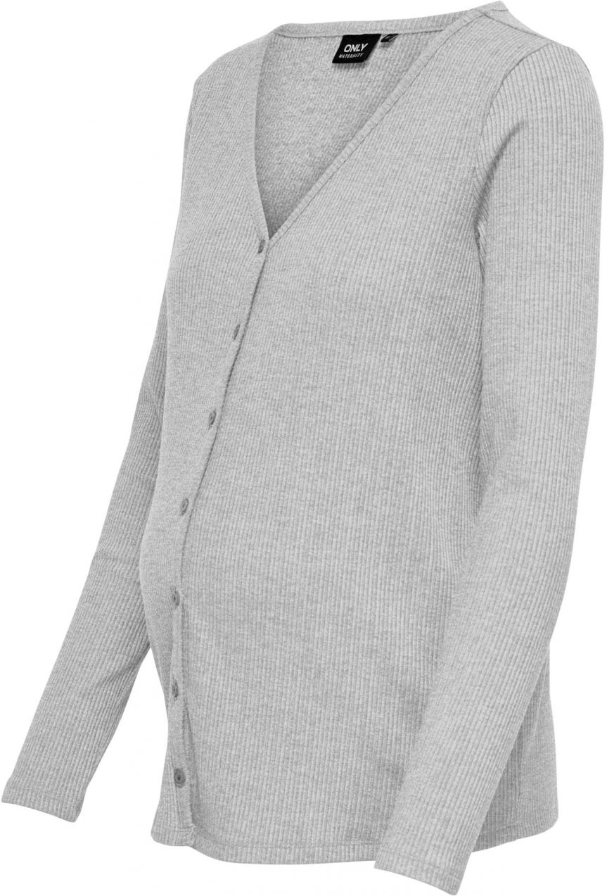 Only Maternity Kardigán 'OLMKIR'  svetlosivá