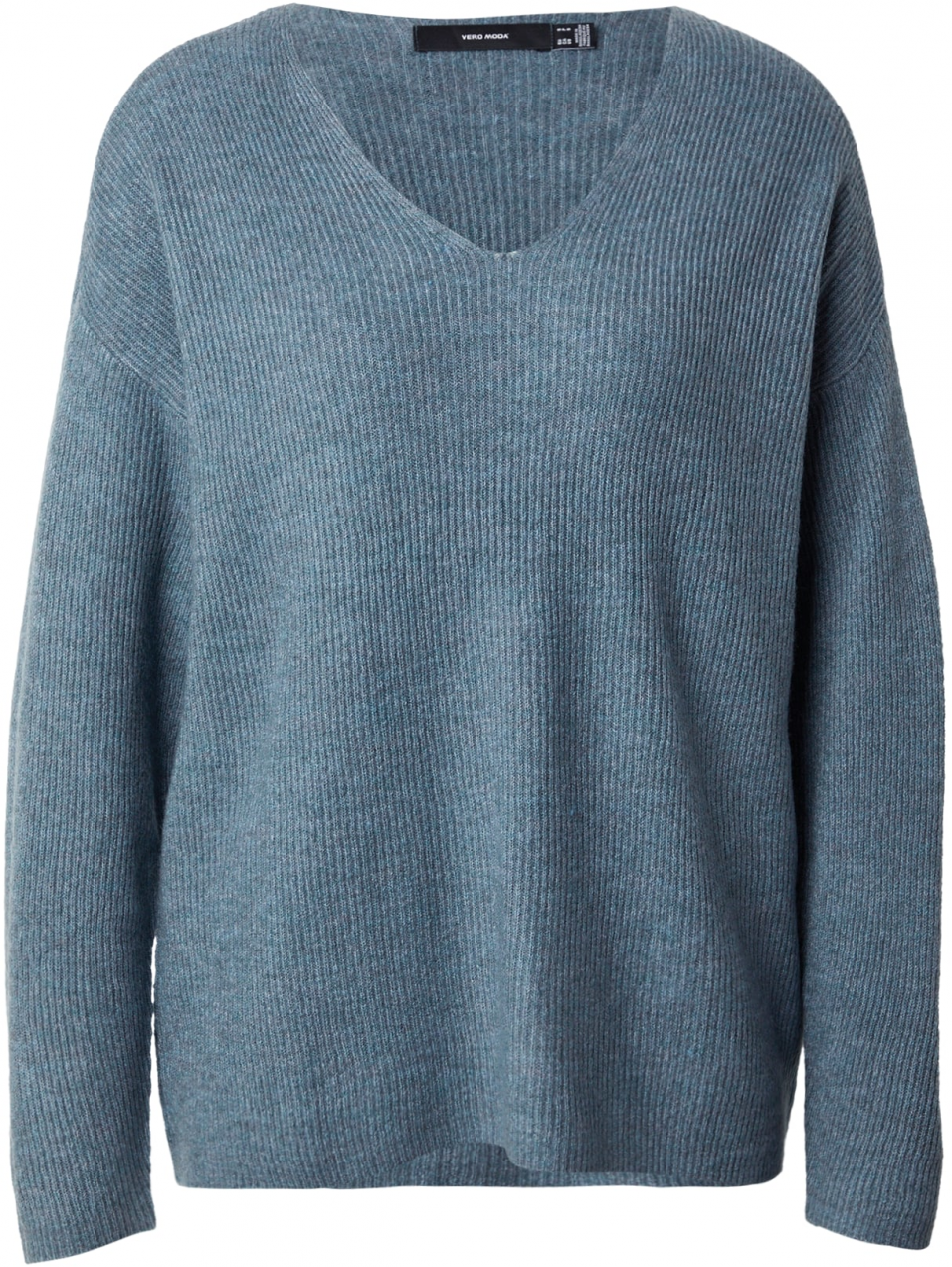 VERO MODA Sveter 'VMCREWLEFILE'  modrá melírovaná