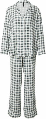 Hunkemöller Pyžamo  tmavozelená / biela