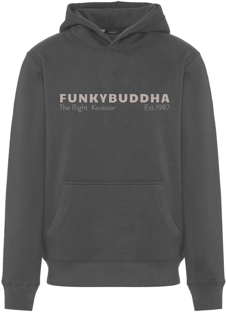Funky Buddha Mikina  slonová kosť / tmavosivá