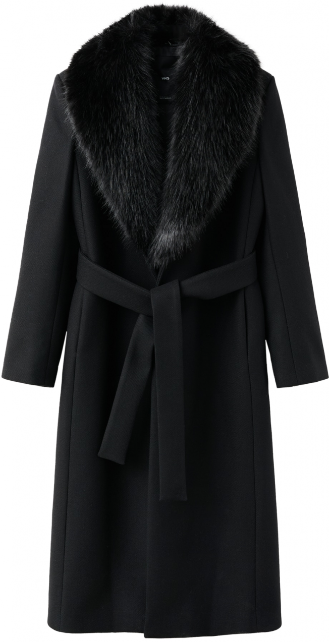 MANGO Zimný kabát 'Dolce'  čierna