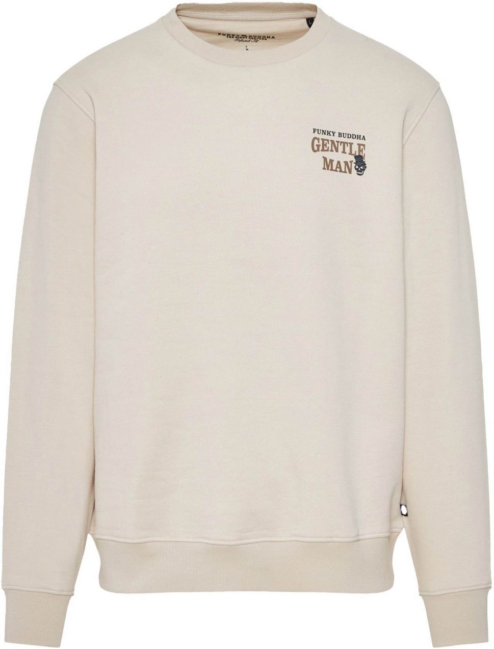 Funky Buddha Mikina  krémová / farba ťavej srsti / tmavosivá